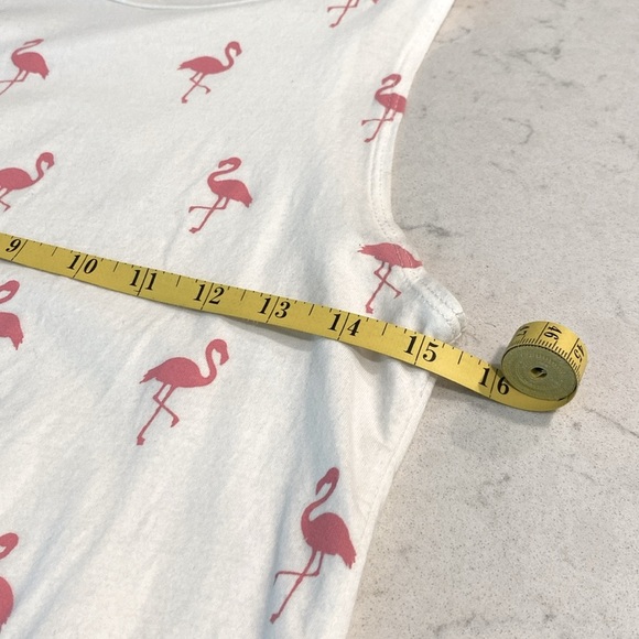 Flamingo Tank Top w Front Tie Waist - Picture 5 of 6
